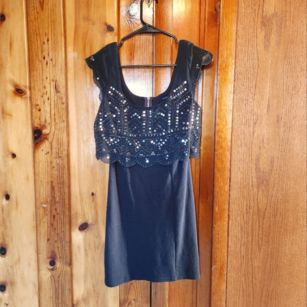 American Eagle Outfitters Black Party Dress with Sequins
